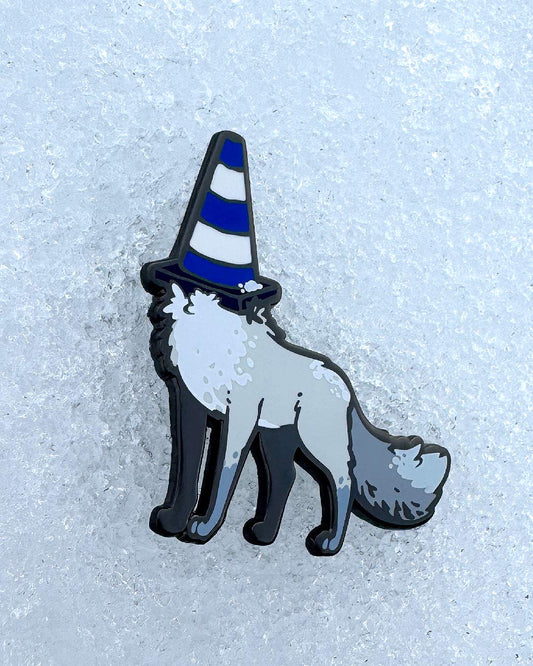 CONE FOX – Winter Coat Enamel Pin